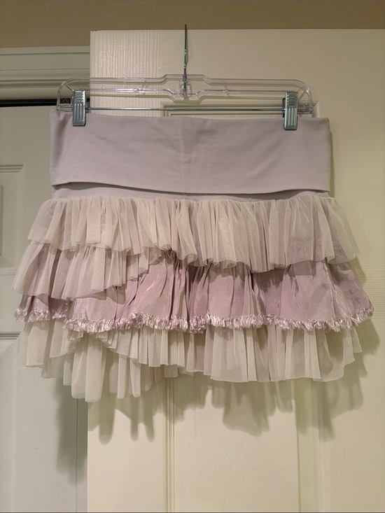 Free People Dresses & Skirts - Free People Layered Tulle Mini Skirt/ Tube Top in Soft Mauve Pink and Cream